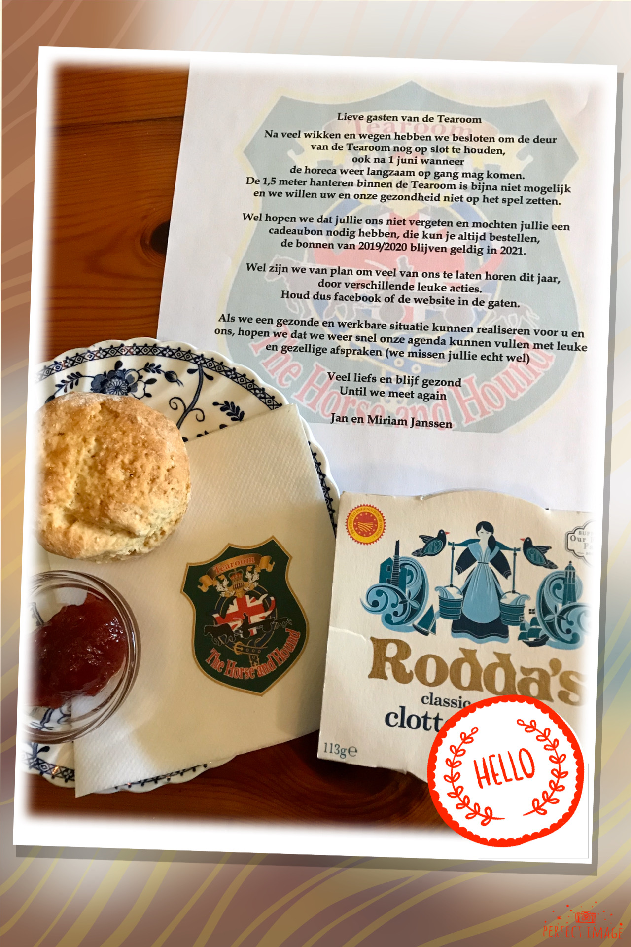 Tearoom gesloten ook na 1 juni 2020